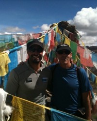 Richard and Steve settle in at Cho Oyu base camp.. now the climb begins