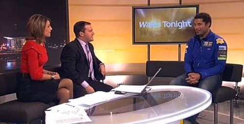 Richard live on Wales tonight before he leaves for 737 Challenge